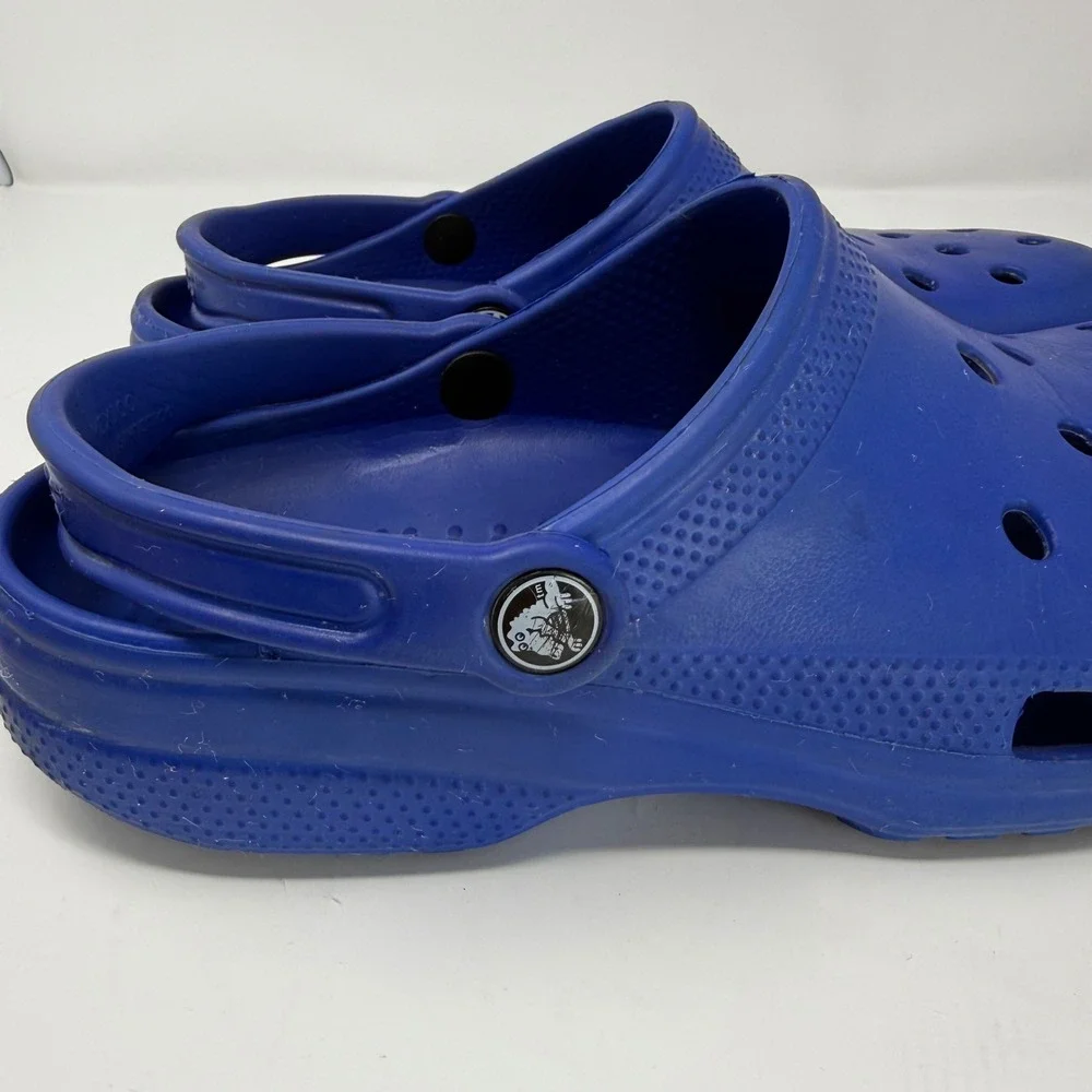 Crocs Classic Clog Shoes Men 7 Women 9 Blue Comfort Slip On Water Beach Sandals